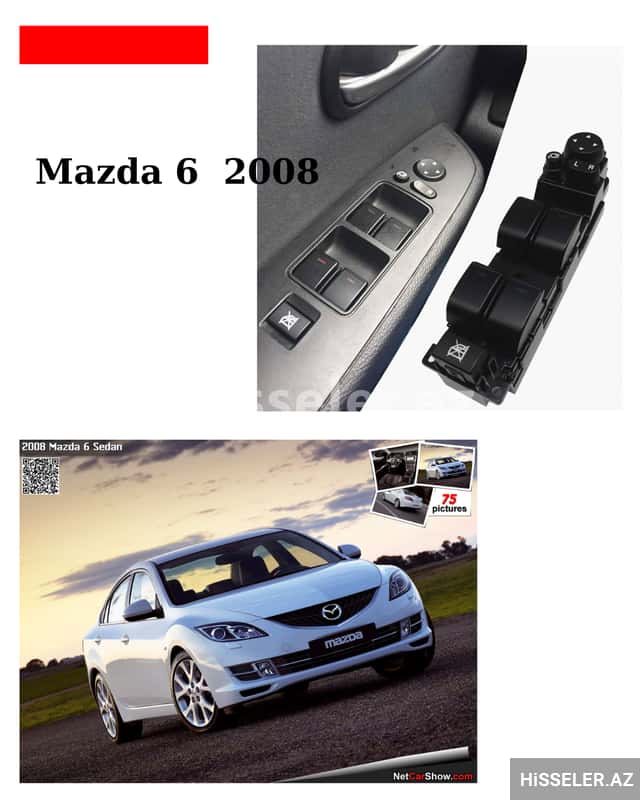 Window switch control panel for Mazda 6 2009 - Tenderyard