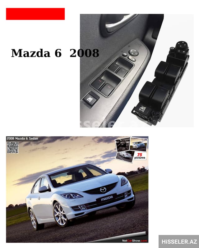 Şüşəqaldıran düymə bloku Mazda 6 2009