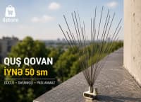 Quş qovan tikanlar 50 sm paslanmaz polad — şəkil 1