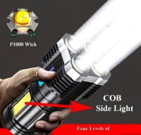 4 Çıxışlı Güclü LED Fənər — şəkil 9
