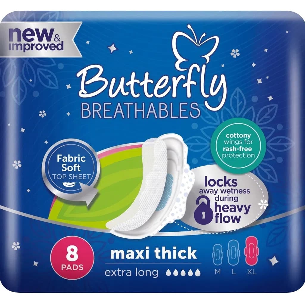 Butterfly Breathable Maxi Thick XL Gigiyenik Bez, 8 Ədəd