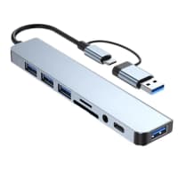 USB Hub 8-in-1 çoxfunksiyalı adapter — şəkil 2