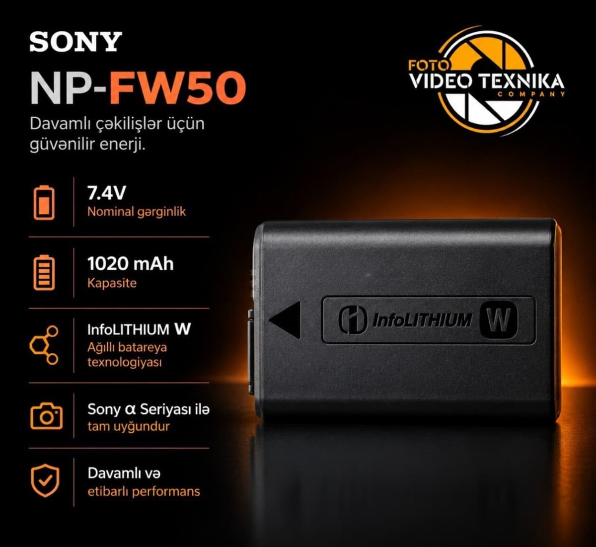 Akkumulyator Sony NP-FW50