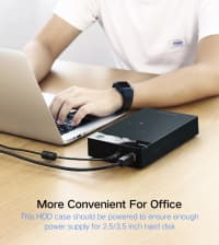 Xarici yaddaş qutusu Ugreen USB 3.0 3.5 inch HDD/SSD — şəkil 3