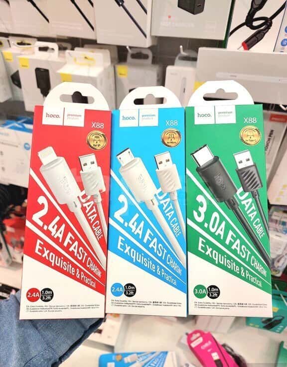 Hoco X88 USB Cable (Type-C, Lightning, Micro) - Tenderyard