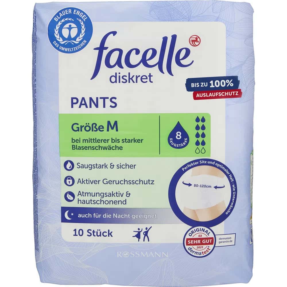 Facelle Discreet Adult Diaper-Pants, Size M, 10 pcs - Tenderyard
