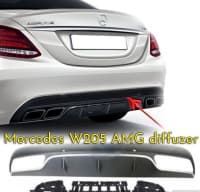 Arxa diffuzer Mercedes W205 AMG — şəkil 2