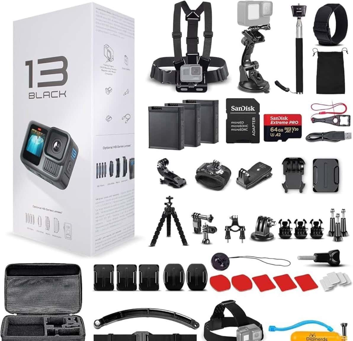 Aksiyon kamera GoPro Hero 13 Black Adventure Combo - Tenderyard