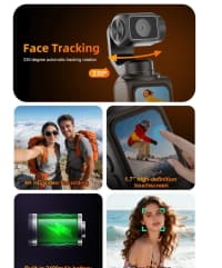 Action kamera 4K Ultra HD 330° 64MP — şəkil 7