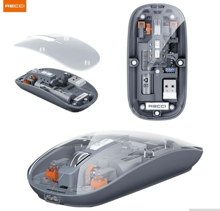 Recci RCS-M01 Wireless Bluetooth and 2.4GHz Mouse - Tenderyard