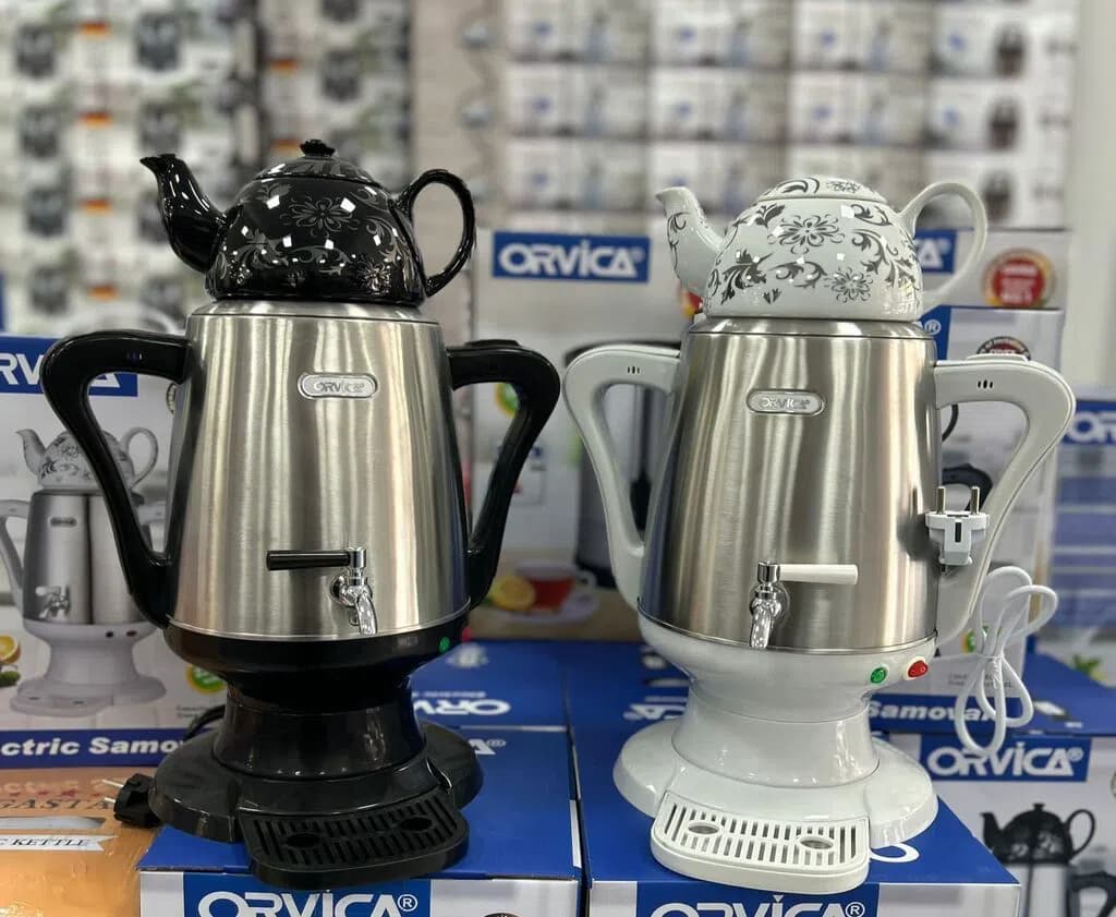 Samovar Paslanmayan polad material