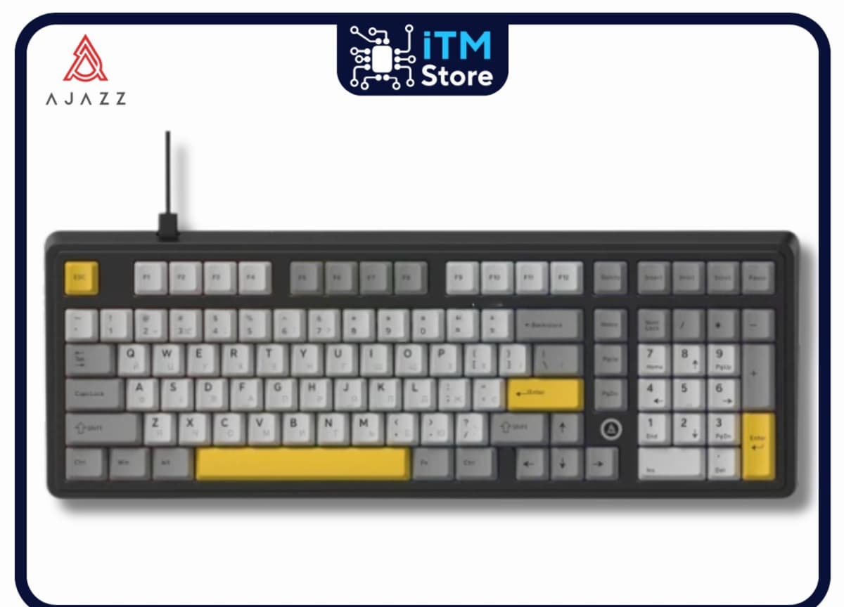 Mexaniki klaviatura Ajazz AK980 Black Gray Yellow