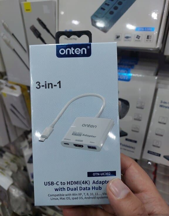 Onten Type-C to HDMI USB PD 3-in-1 Hub
