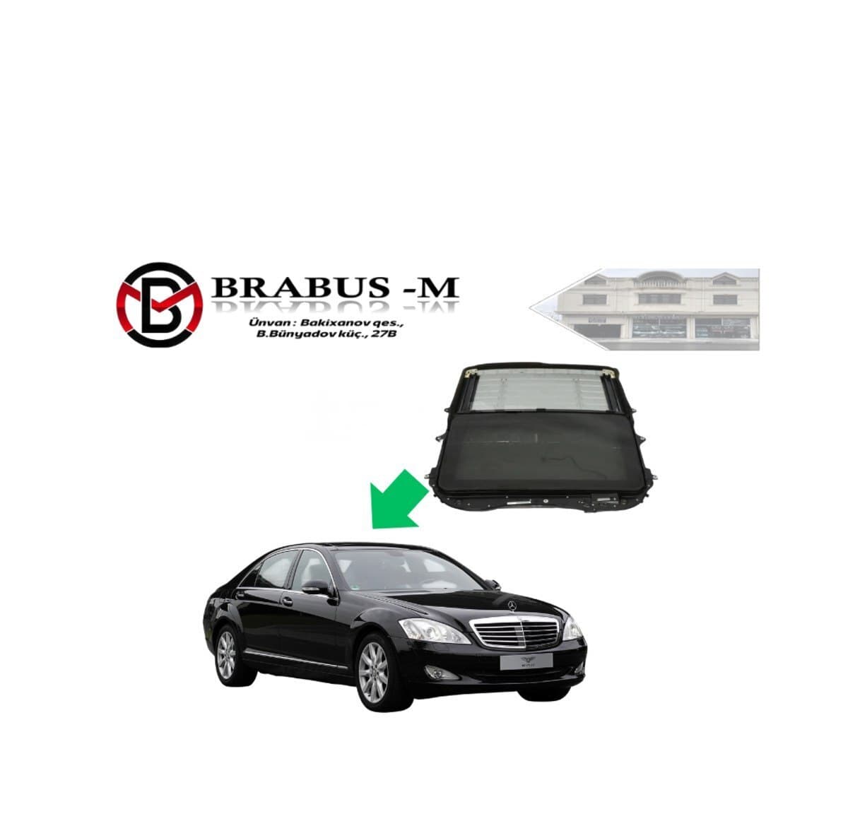 Lyuk və tavan sistemi Mercedes modelləri üçün