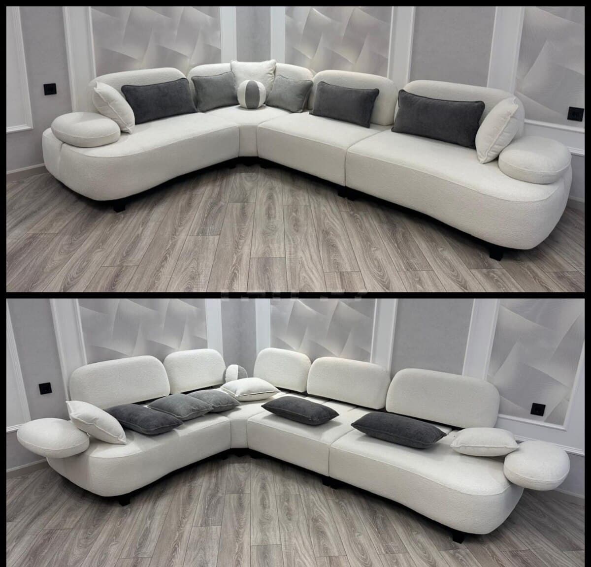 Künc divan, Qarışıq rəng