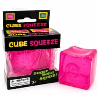 Antistress oyuncaq Nee Doh Cube Squeeze çəhrayı silikon — şəkil 1