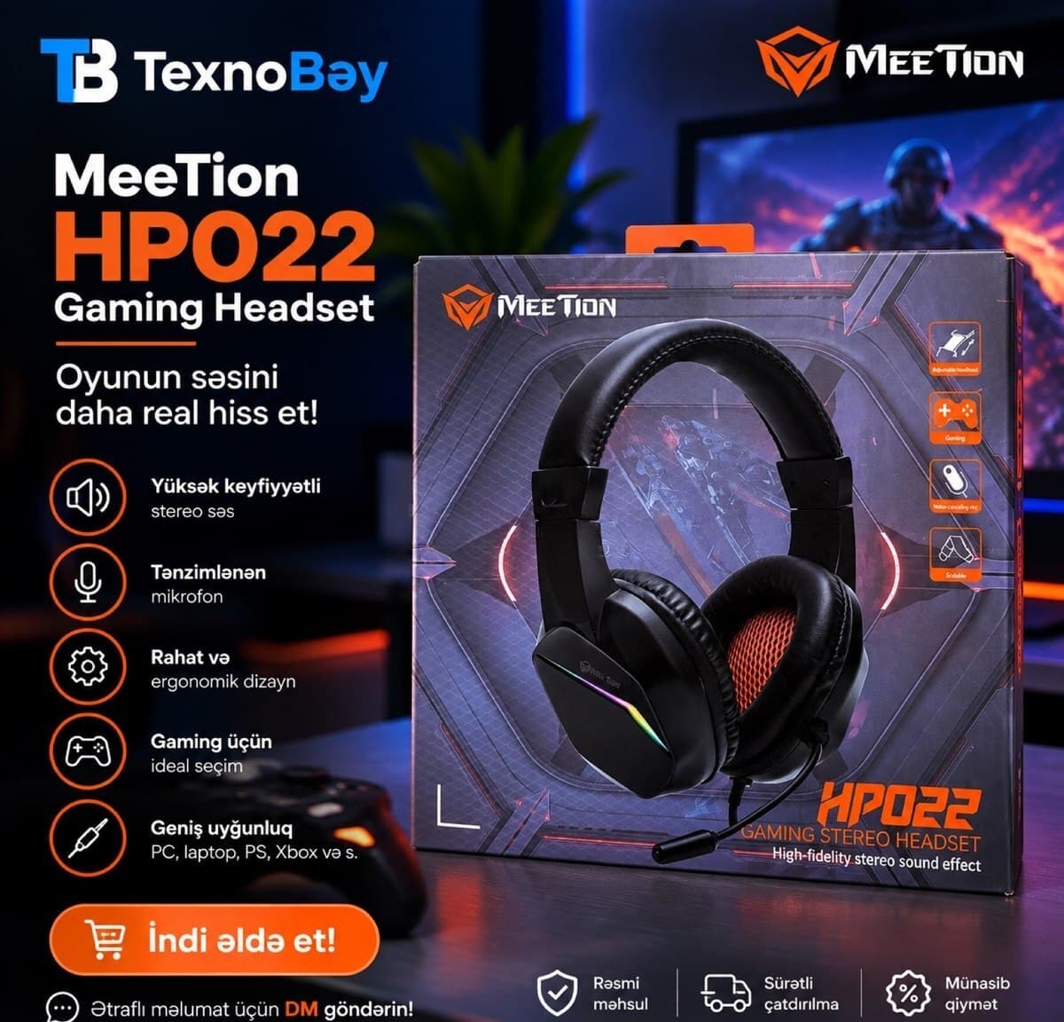 Gaming qulaqlıq Meetion HP022