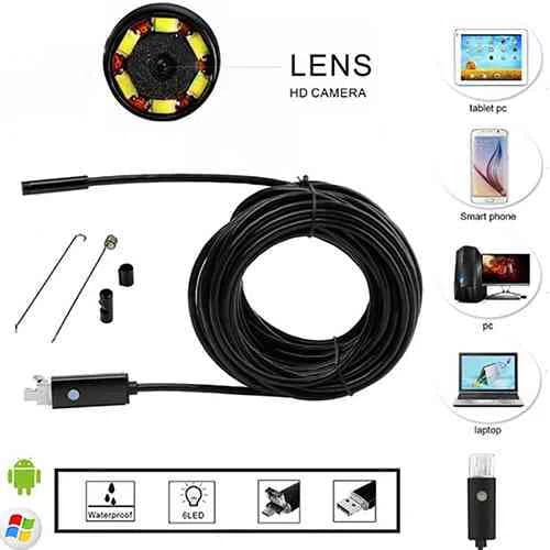 Endoskop kamera 2m 7mm yumşaq kabel