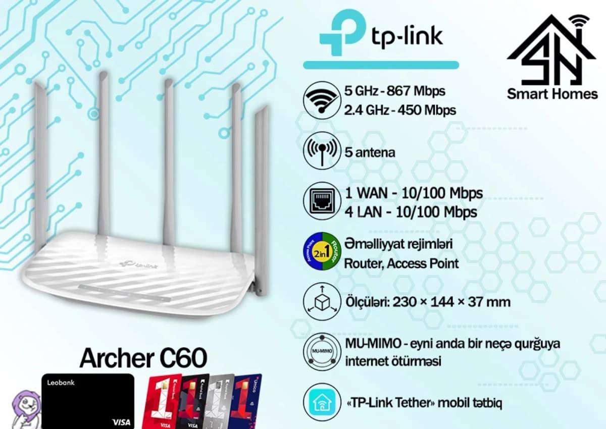 Router TP-Link Archer C60 AC1350