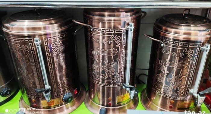 Samovar Paslanmayan polad material