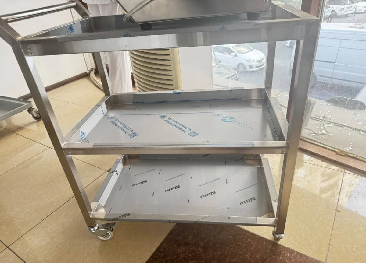 Servis arabası 3 qatlı paslanmayan polad