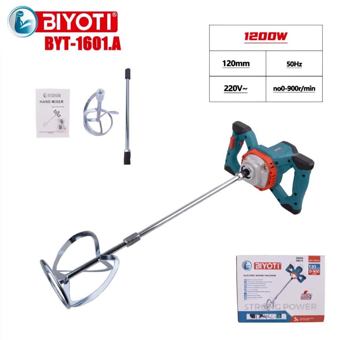 Biyoti BYT-1601.A Construction Mixer 1200W - Tenderyard