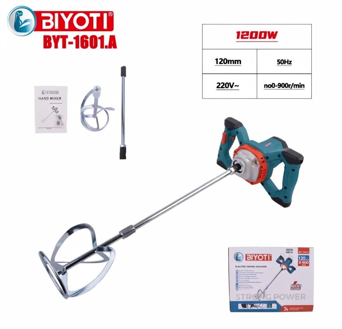 Biyoti BYT-1601.A Tikinti Mikseri 1200W