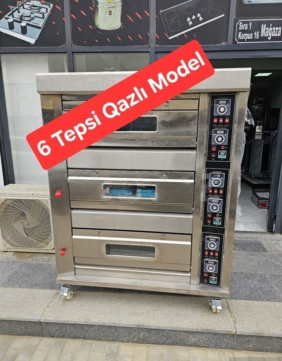 3 Mərtəbəli Qazlı Şirniyyat və Çörək Sobası (40x60)