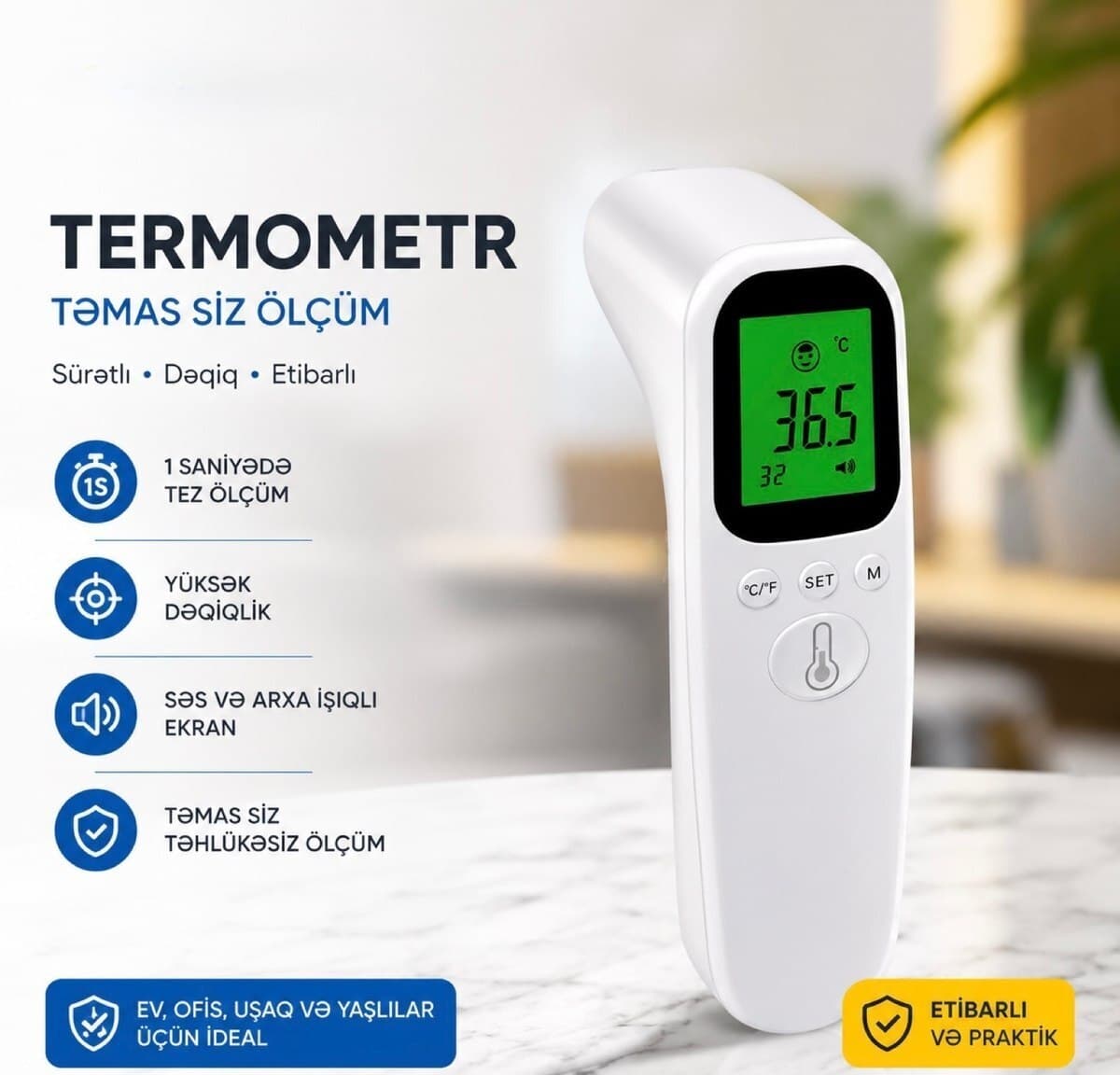 İnfraqırmızı termometr toxunmadan ölçən