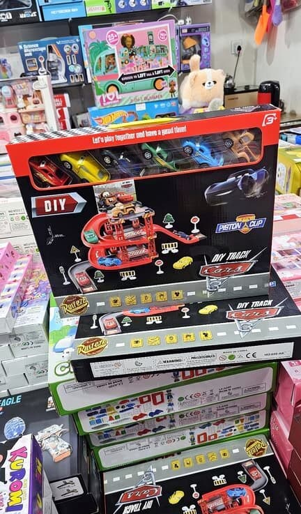 Cars DIY Track Oyuncaq Parking Dəsti