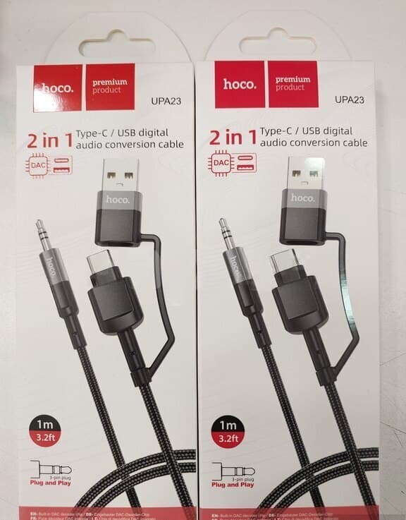 Hoco UPA23 Type-C və USB to AUX kabel