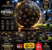 Futbol topu Louis Vuitton monogram üslublu, ölçü 5 — şəkil 2
