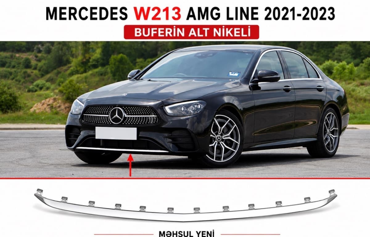 Ön buferin alt nikeli Mercedes W213 AMG Line