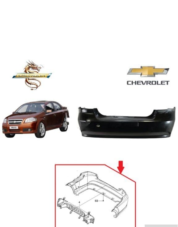 Arxa bufer Chevrolet Aveo T250 2006-2008