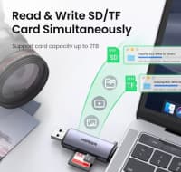 Kart oxuyucu Ugreen 2in1 USB Type-C — şəkil 4