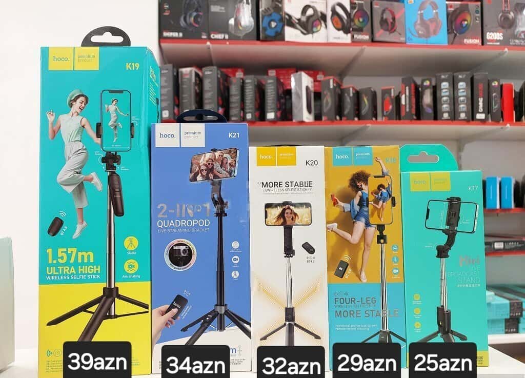 Hoco K17-K21 Series Selfie Stick and Tripod - Tenderyard