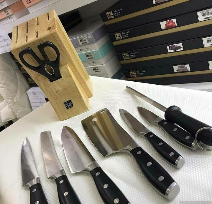 Paslanmayan polad bıçaq dəsti