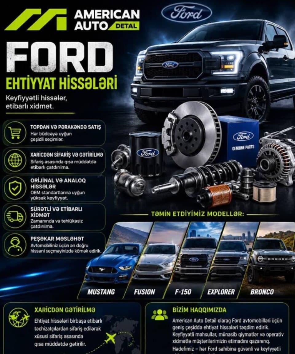 Ehtiyat hissələri Ford avtomobilləri üçün