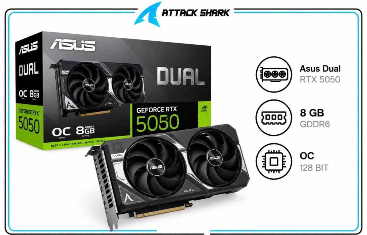 Videokart ASUS Dual RTX 5050 8GB OC GDDR6