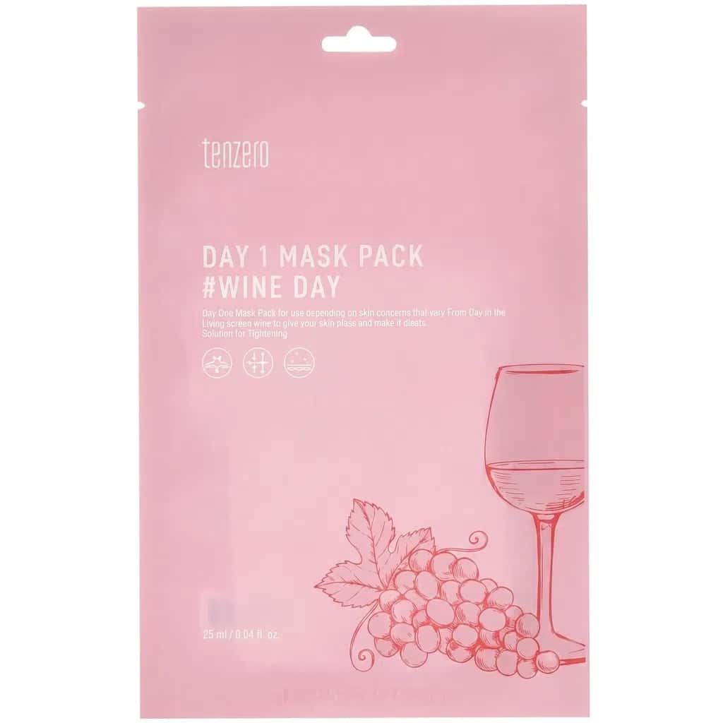 Tenzero Day 1 Şərab Ekstraktlı Parça Üz Maskası 25 ml - Tenderyard