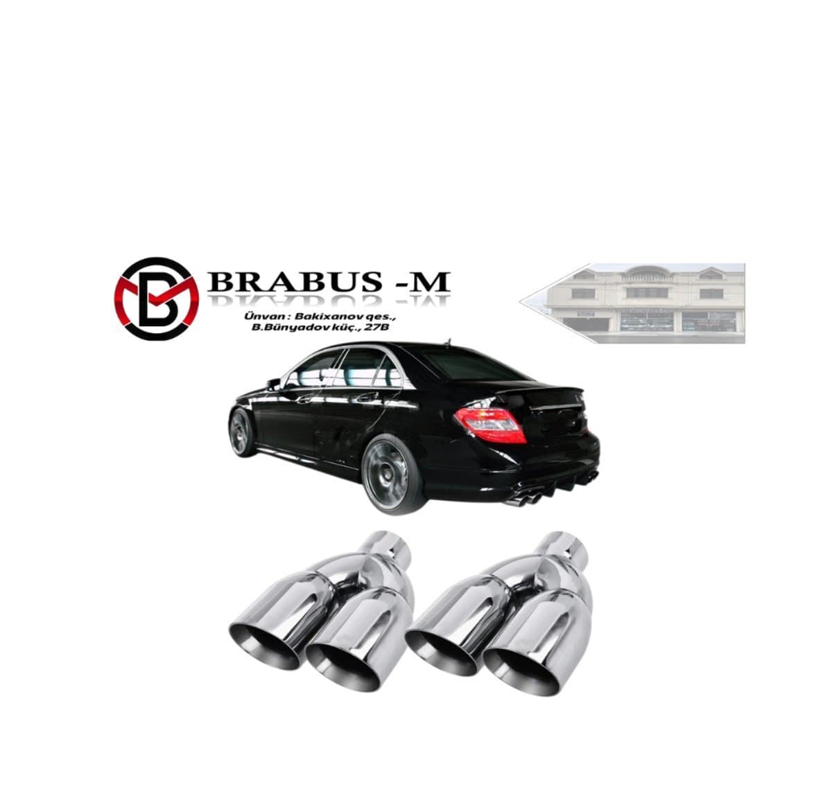 Səsboğucu başlığı Mercedes modelləri üçün