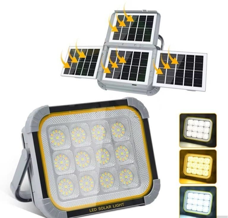 Kempinq fənəri 4 panelli günəş enerjili powerbank