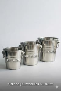 Paslanmayan Polad Buz Vedrəsi (3.5L, 5.2L, 7.3L) — şəkil 1