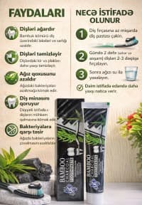 Diş pastası Saç Bamboo Charcoal Toothpaste — şəkil 2