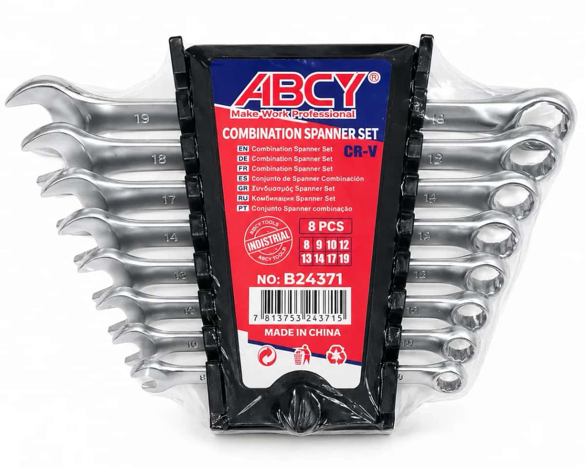 ABCY 24371 Wrench Set 8-19 mm, 8 pieces - Tenderyard