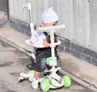 Uniseks uşaq skuteri, Kikbord skuter, Ağ rəng — şəkil 2