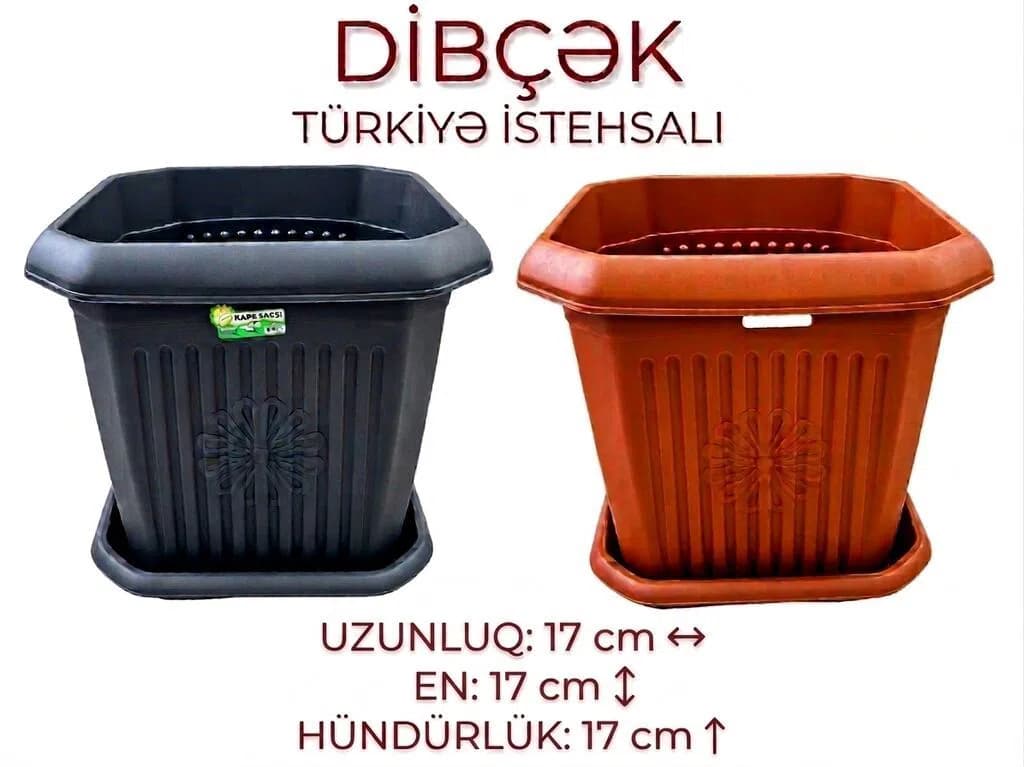 Türkiyə İstehsalı Plastik Gül Dibçəyi