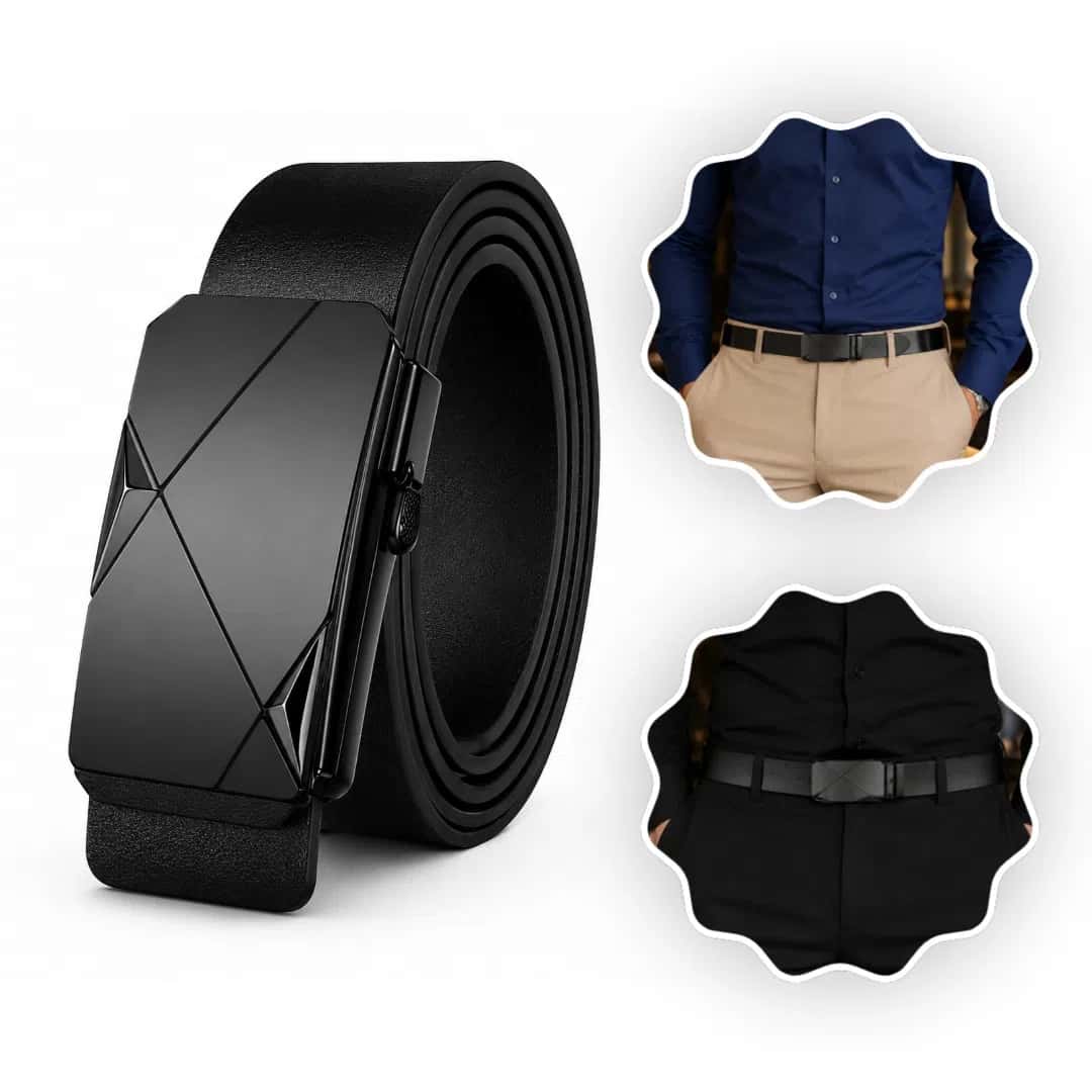 Men's belt, Black color - Tenderyard