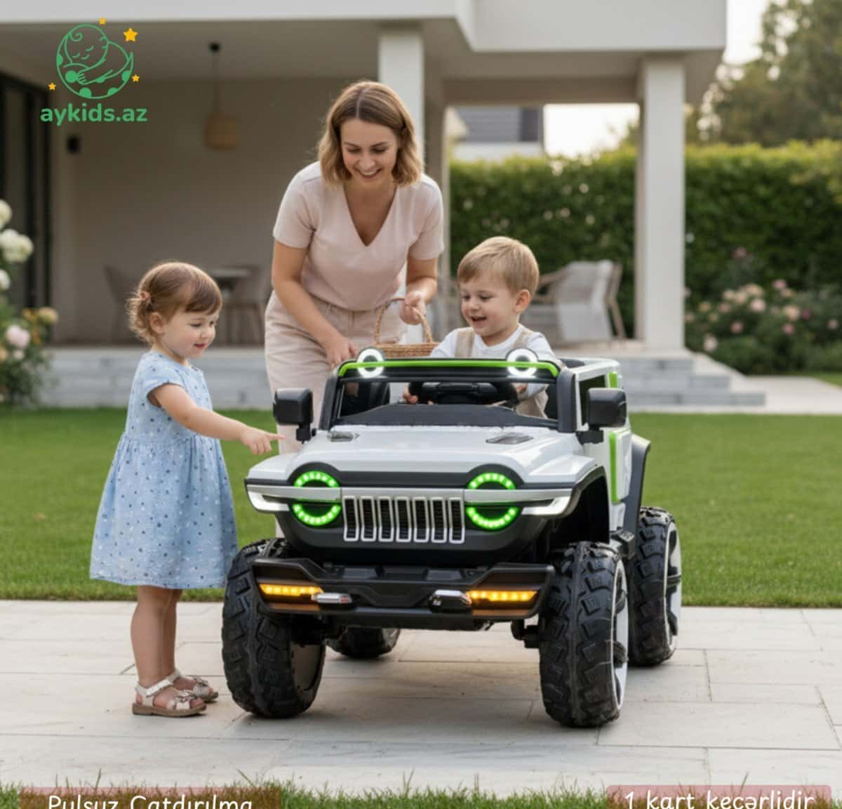Uşaq elektrik maşını Aykids Jeep 4x4 - Tenderyard