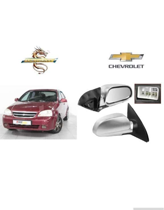 Side mirror Chevrolet Lacetti 2003 metallic 5-pin - Tenderyard
